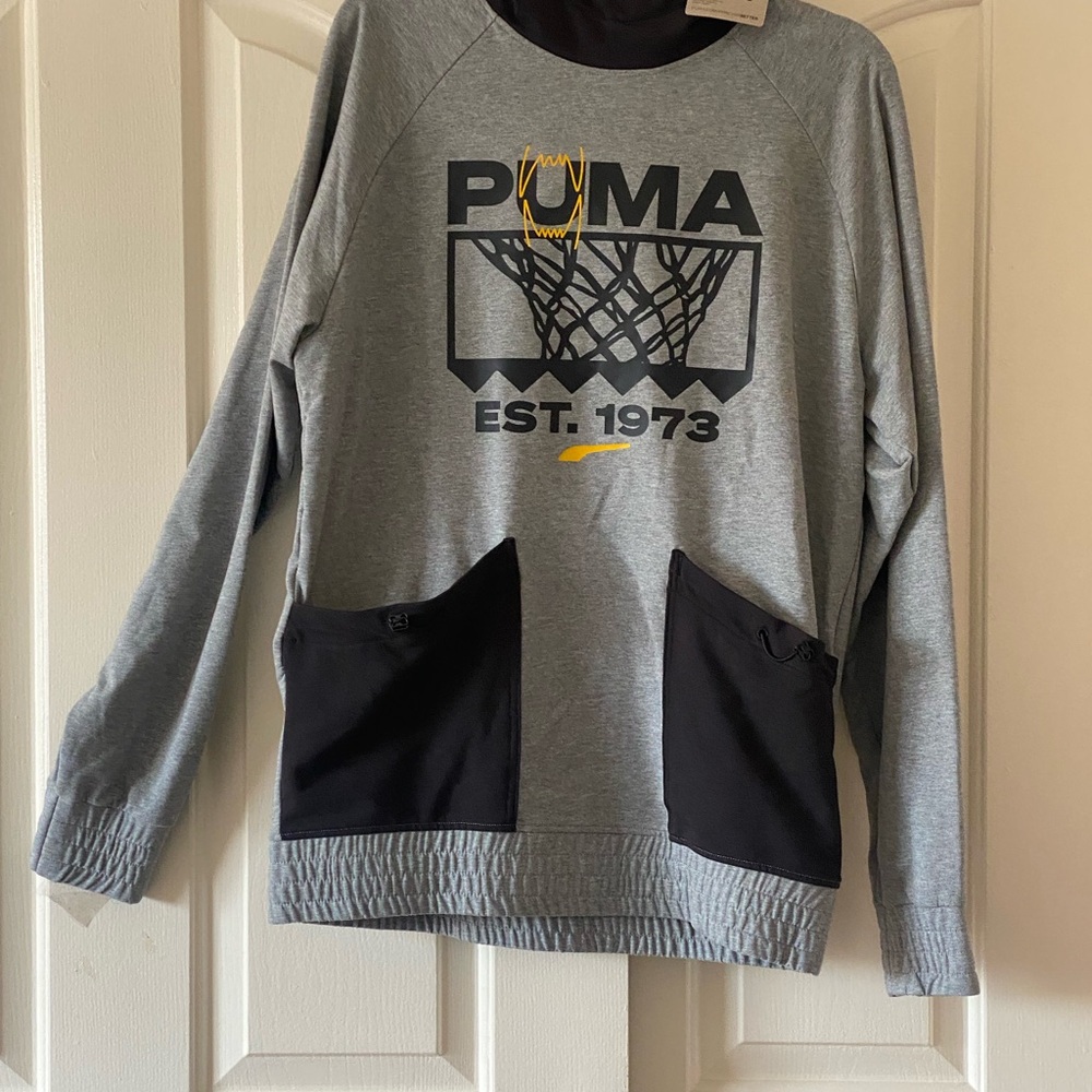 PUMA Gray and Black Men's Sweater. Size S